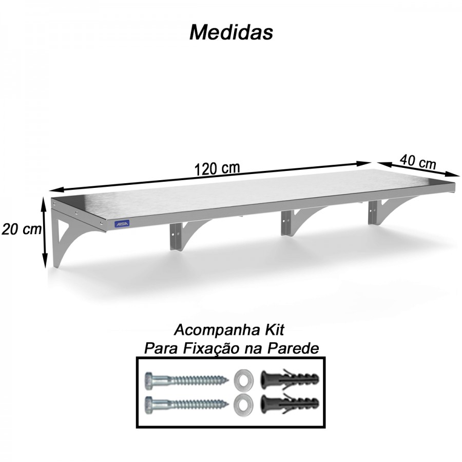 Prateleira Aérea 40 x 120 - Aisa